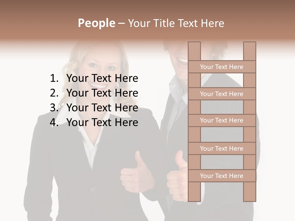 Cheerful Thumb Confident PowerPoint Template