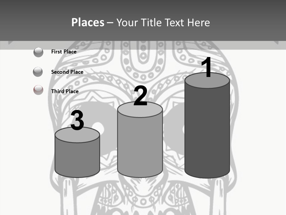 Black And White Symbol Skull PowerPoint Template