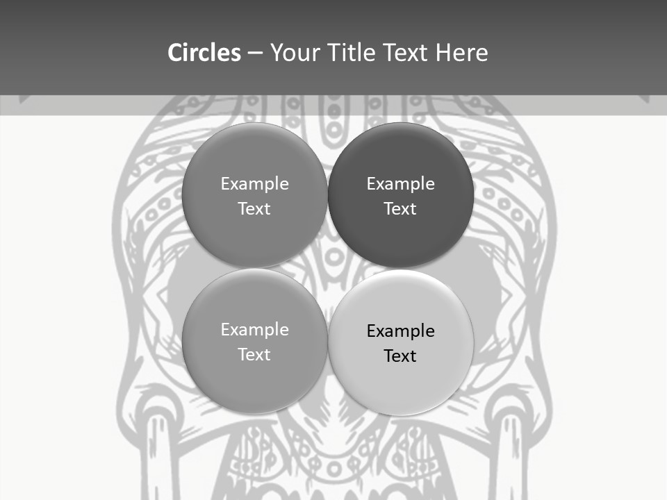 Black And White Symbol Skull PowerPoint Template