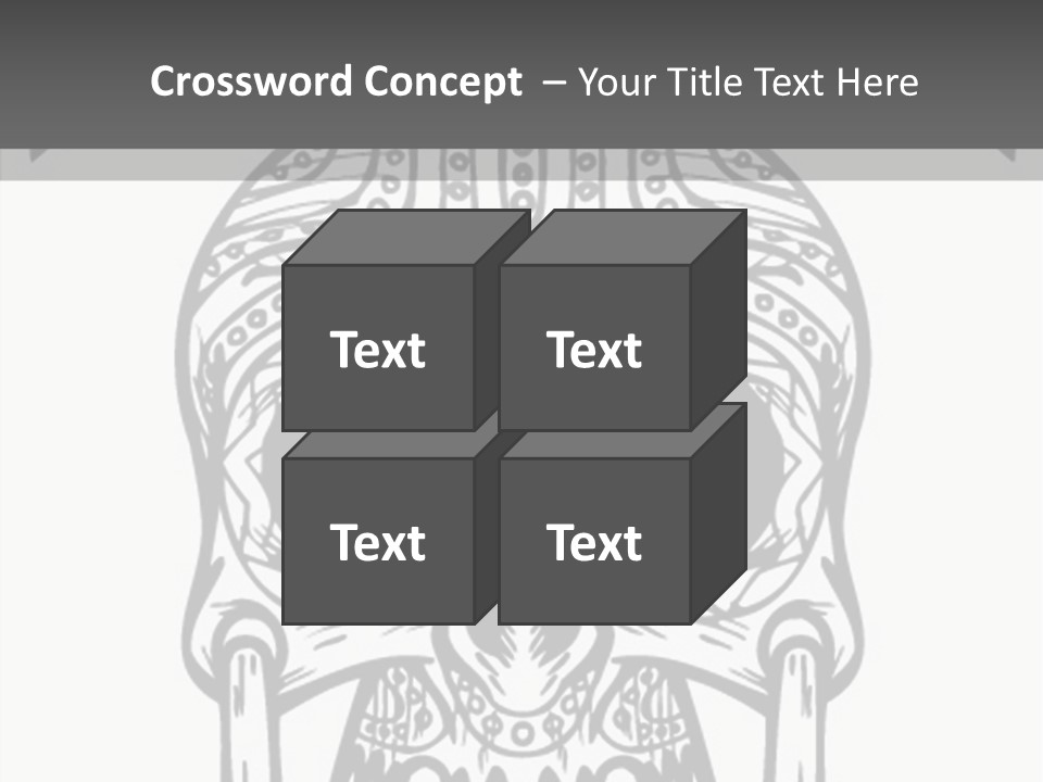 Black And White Symbol Skull PowerPoint Template