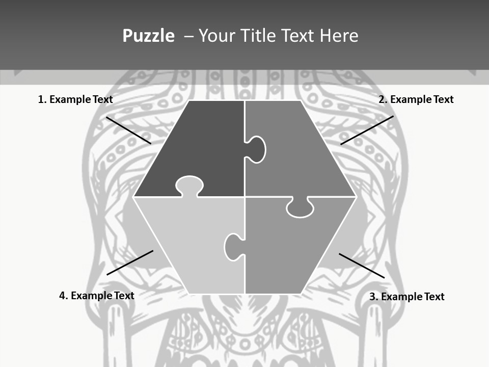 Black And White Symbol Skull PowerPoint Template