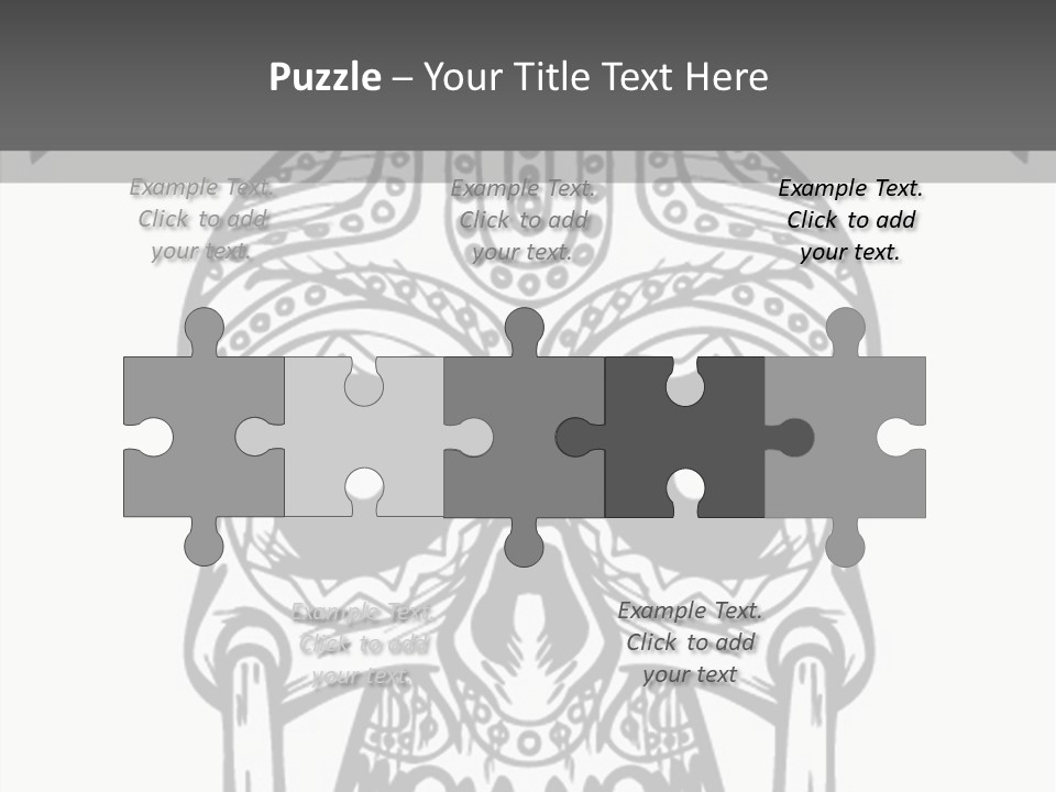 Black And White Symbol Skull PowerPoint Template