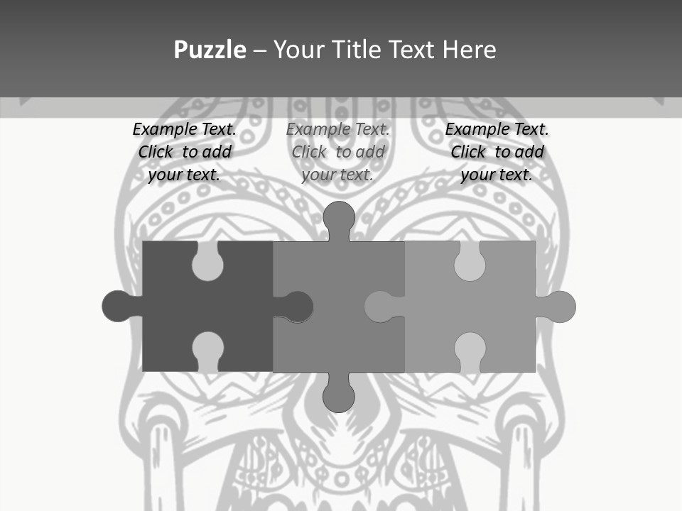 Black And White Symbol Skull PowerPoint Template