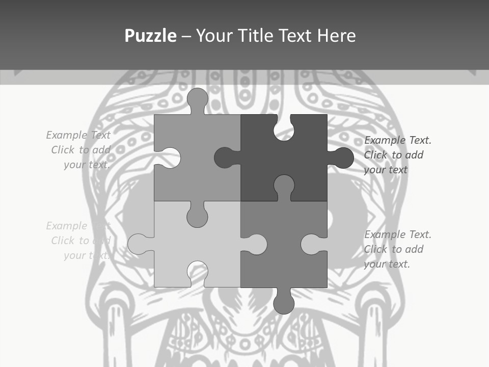 Black And White Symbol Skull PowerPoint Template