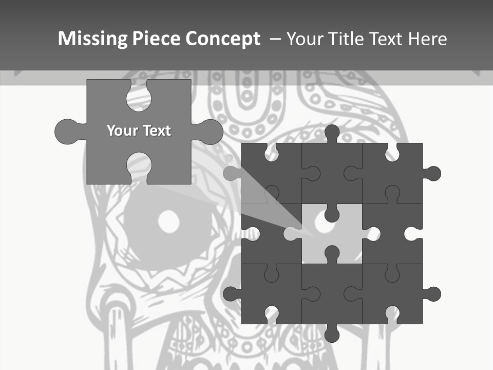 Black And White Symbol Skull PowerPoint Template