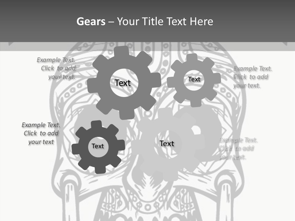 Black And White Symbol Skull PowerPoint Template