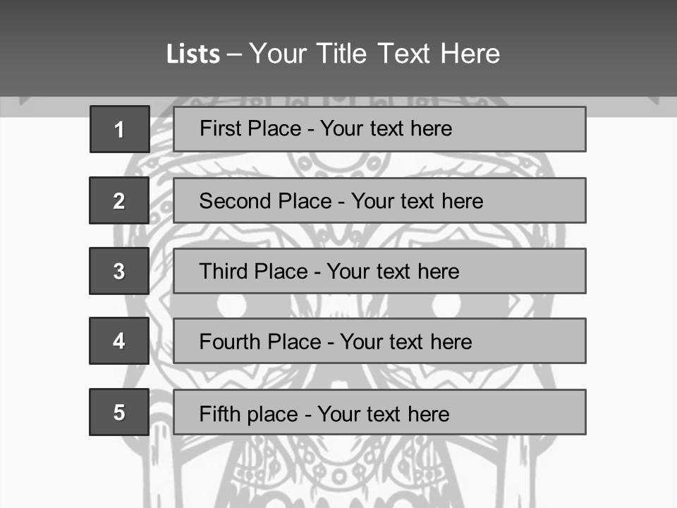 Black And White Symbol Skull PowerPoint Template