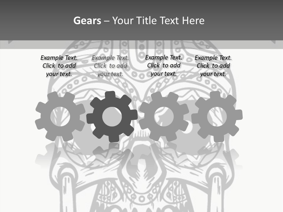 Black And White Symbol Skull PowerPoint Template