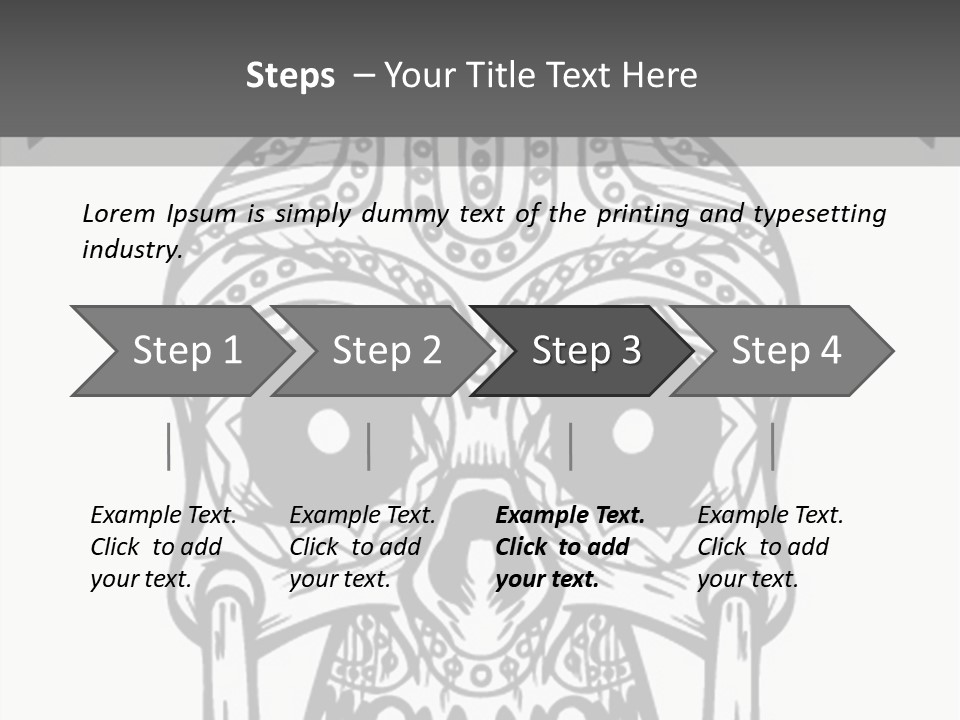 Black And White Symbol Skull PowerPoint Template