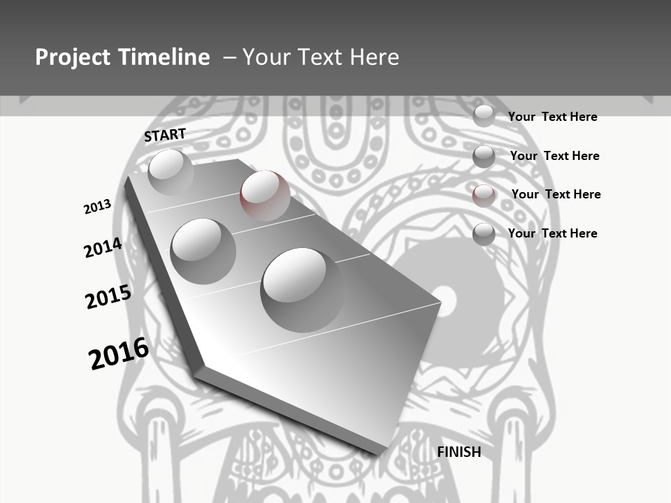 Black And White Symbol Skull PowerPoint Template