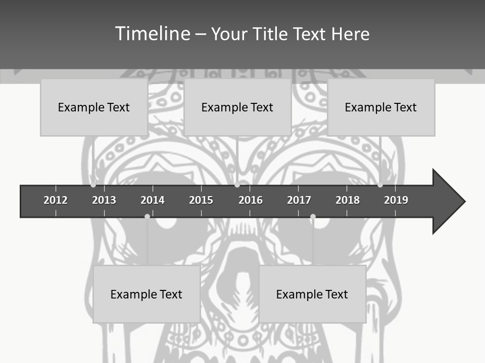 Black And White Symbol Skull PowerPoint Template