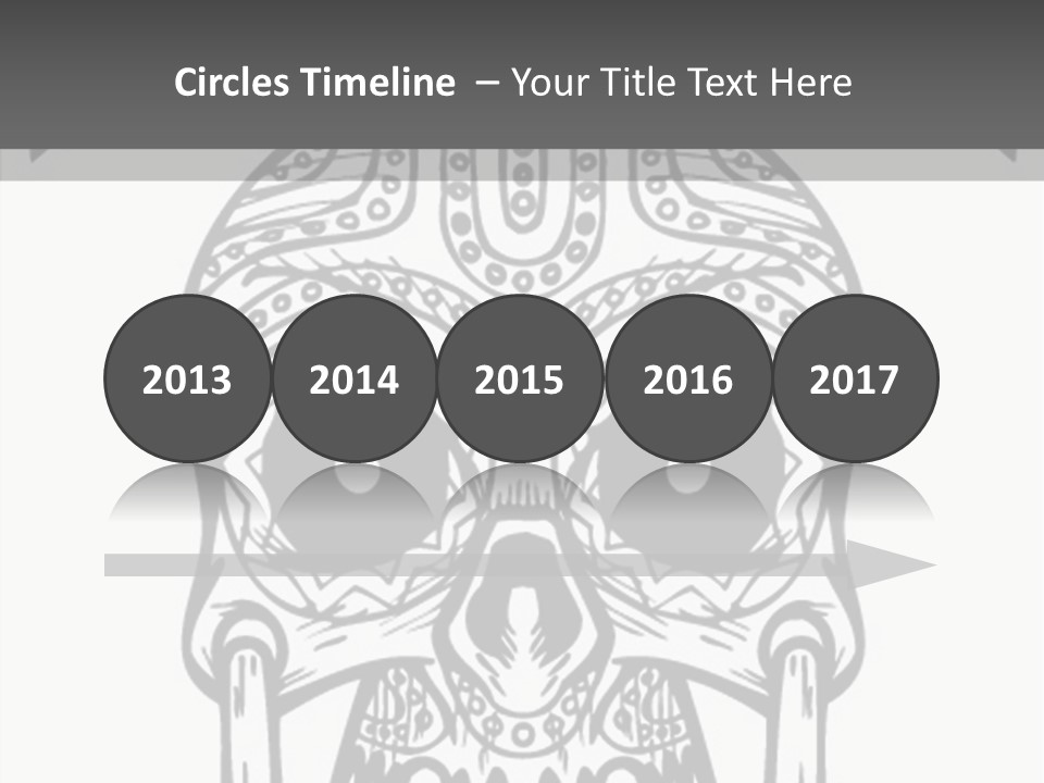 Black And White Symbol Skull PowerPoint Template