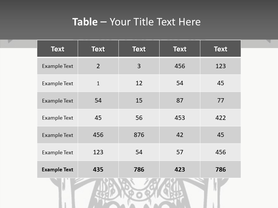 Black And White Symbol Skull PowerPoint Template