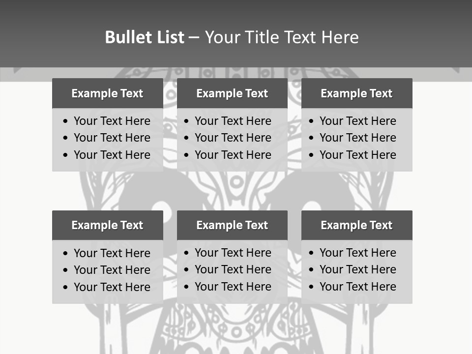 Black And White Symbol Skull PowerPoint Template