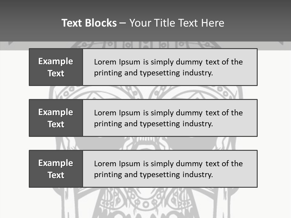 Black And White Symbol Skull PowerPoint Template