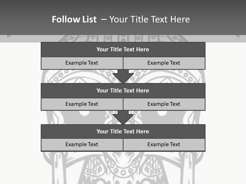 Black And White Symbol Skull PowerPoint Template
