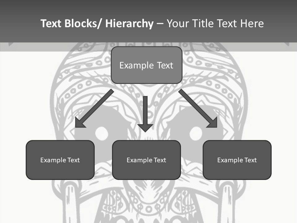 Black And White Symbol Skull PowerPoint Template