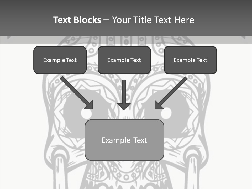 Black And White Symbol Skull PowerPoint Template