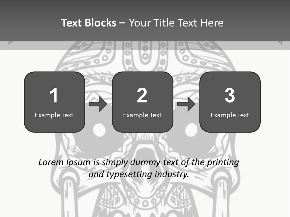 Black And White Symbol Skull PowerPoint Template