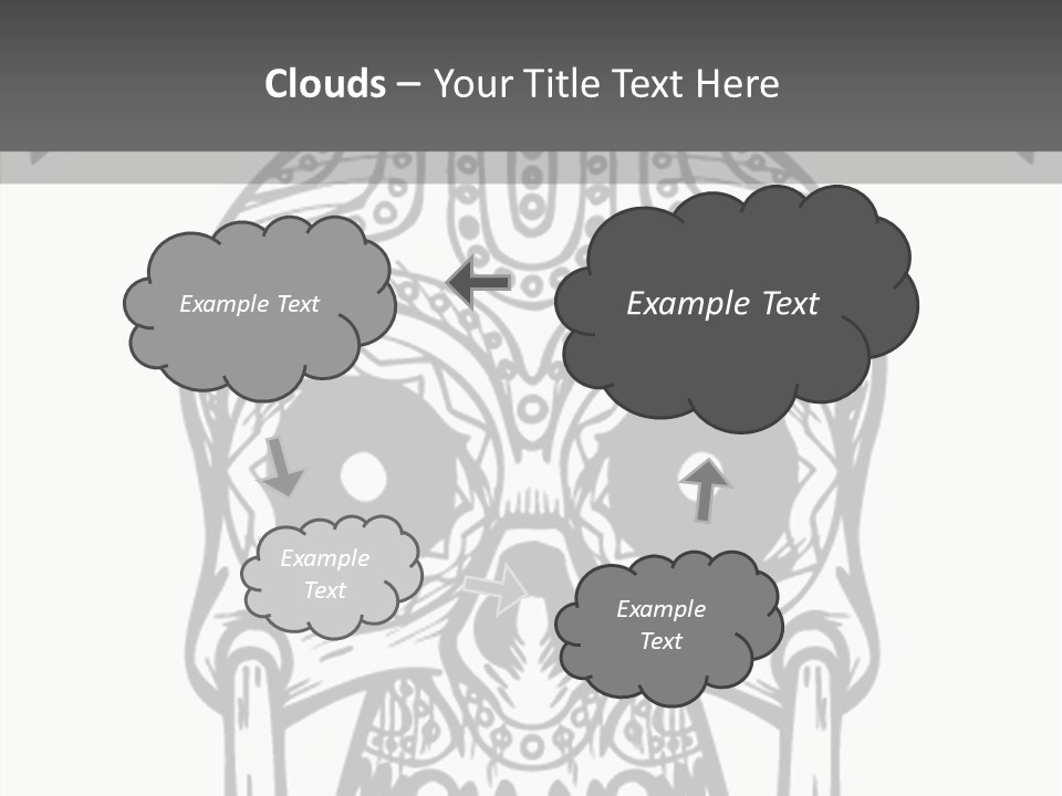 Black And White Symbol Skull PowerPoint Template