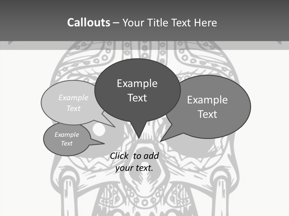 Black And White Symbol Skull PowerPoint Template