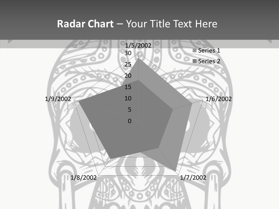 Black And White Symbol Skull PowerPoint Template