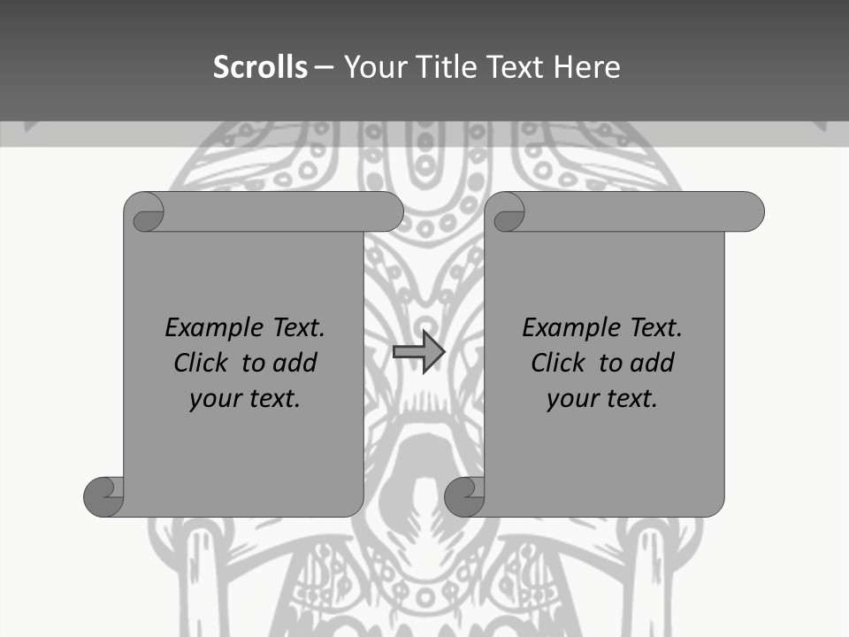 Black And White Symbol Skull PowerPoint Template
