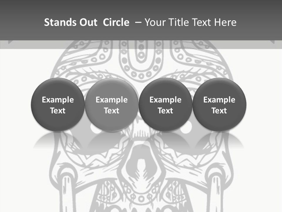 Black And White Symbol Skull PowerPoint Template
