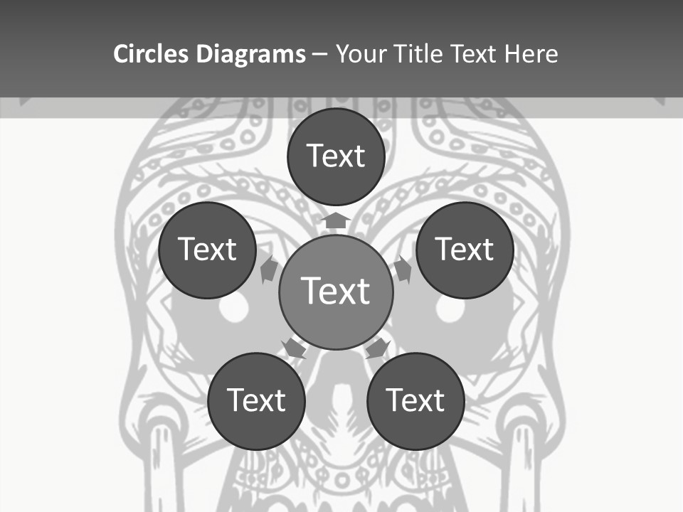 Black And White Symbol Skull PowerPoint Template