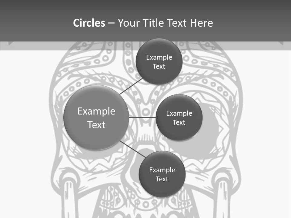 Black And White Symbol Skull PowerPoint Template