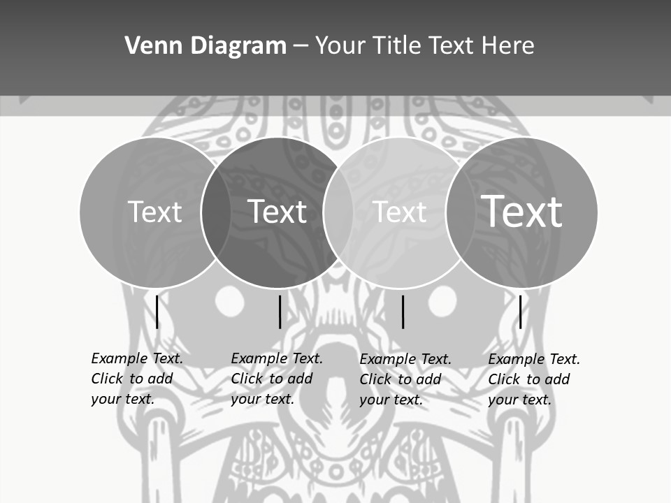 Black And White Symbol Skull PowerPoint Template