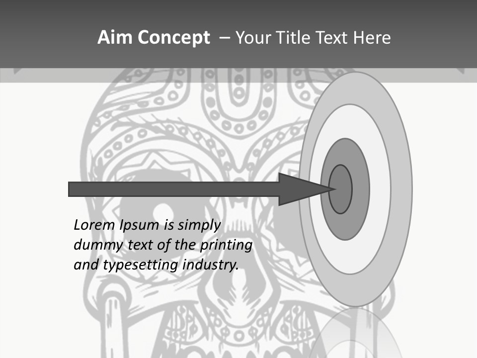 Black And White Symbol Skull PowerPoint Template