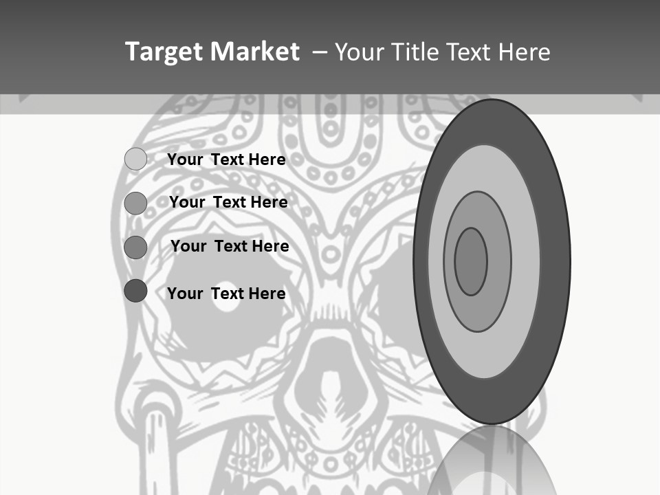 Black And White Symbol Skull PowerPoint Template