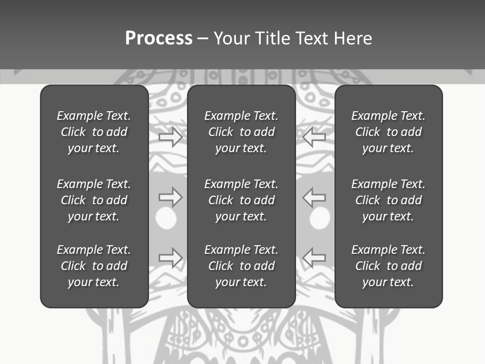 Black And White Symbol Skull PowerPoint Template