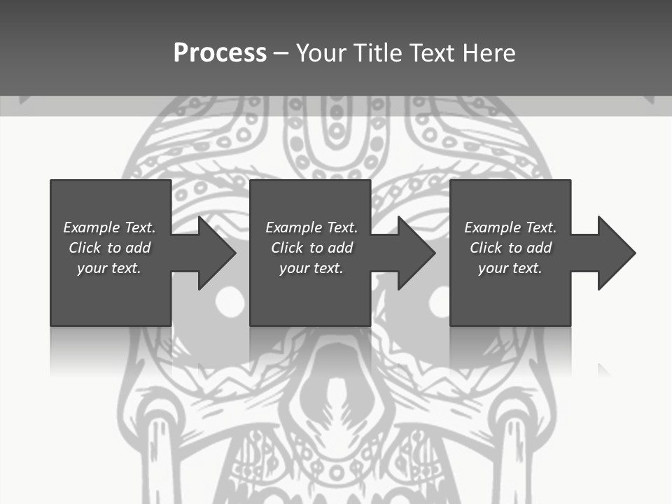 Black And White Symbol Skull PowerPoint Template