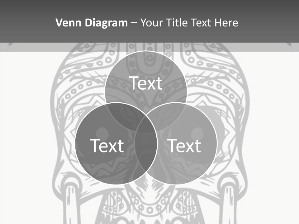 Black And White Symbol Skull PowerPoint Template