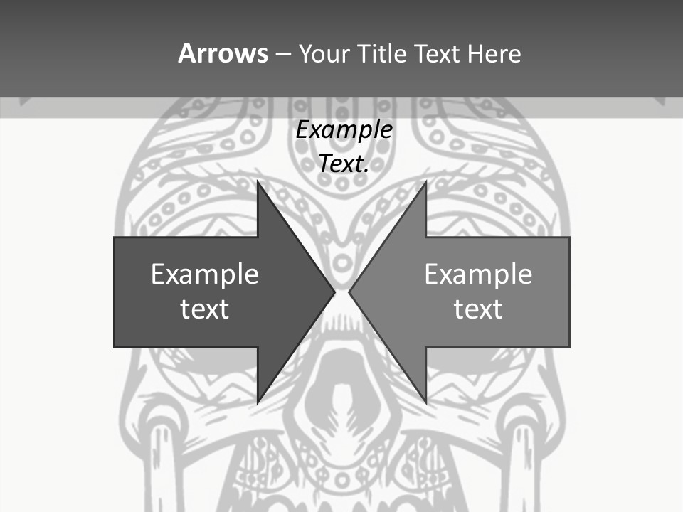 Black And White Symbol Skull PowerPoint Template