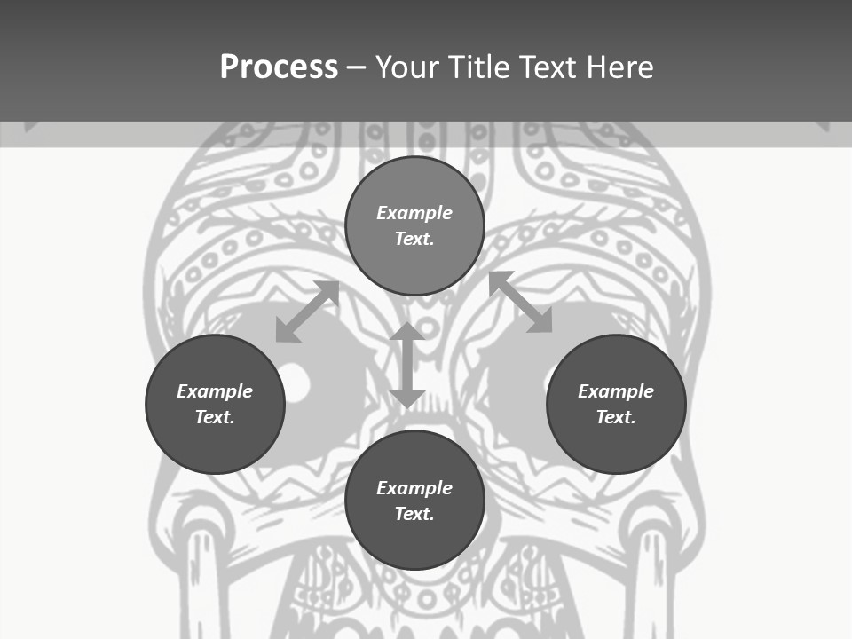 Black And White Symbol Skull PowerPoint Template