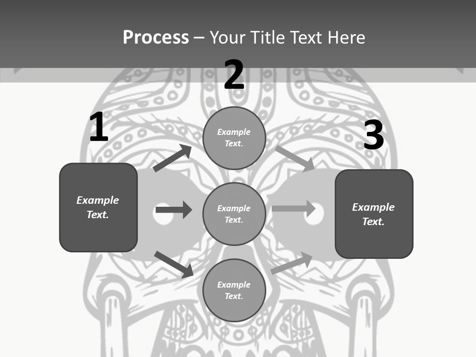 Black And White Symbol Skull PowerPoint Template