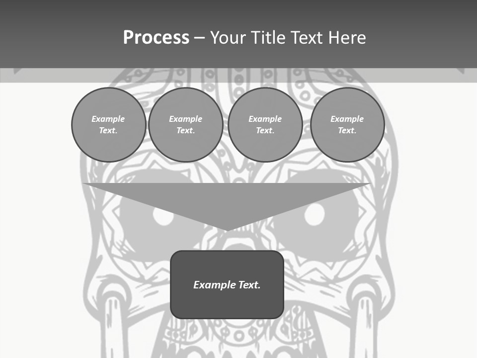 Black And White Symbol Skull PowerPoint Template