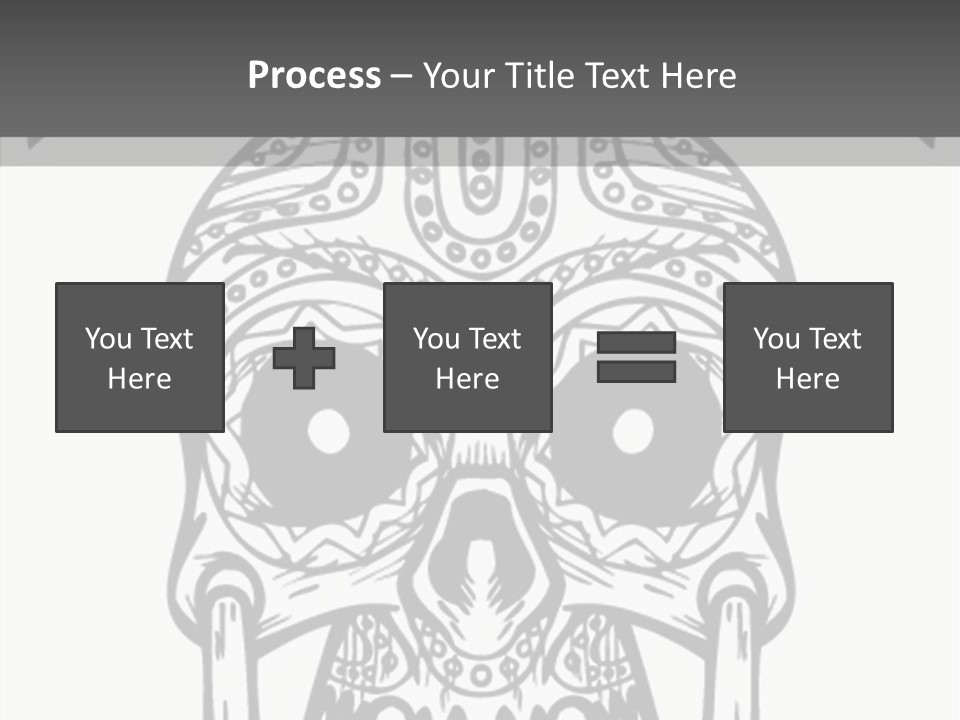 Black And White Symbol Skull PowerPoint Template