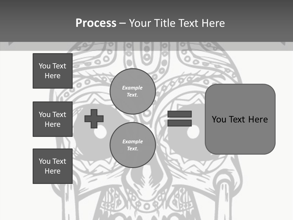 Black And White Symbol Skull PowerPoint Template