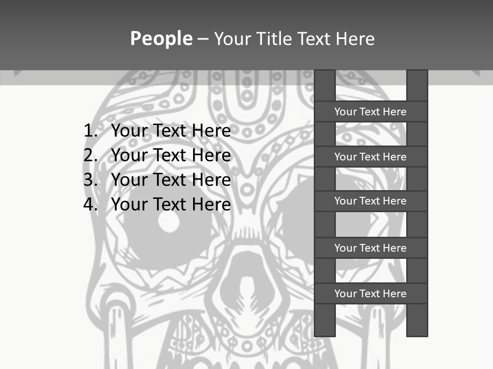 Black And White Symbol Skull PowerPoint Template