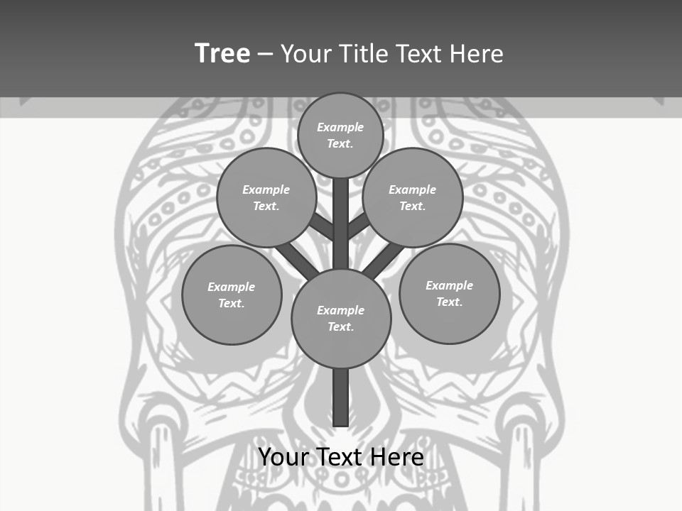 Black And White Symbol Skull PowerPoint Template