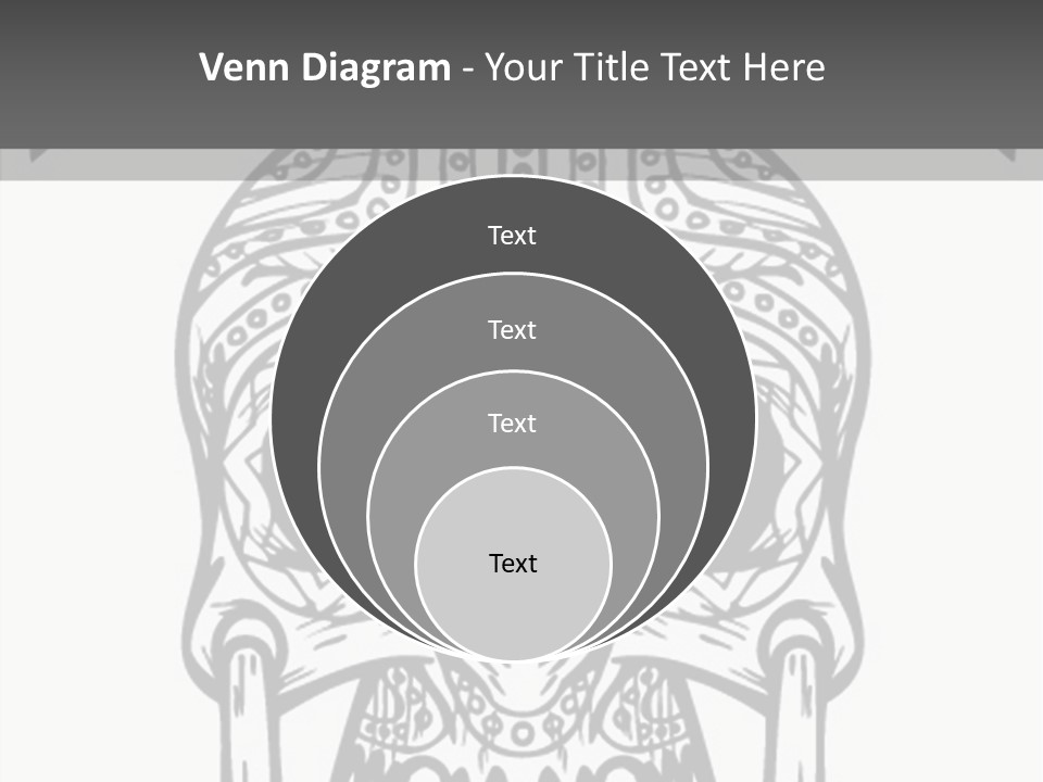 Black And White Symbol Skull PowerPoint Template