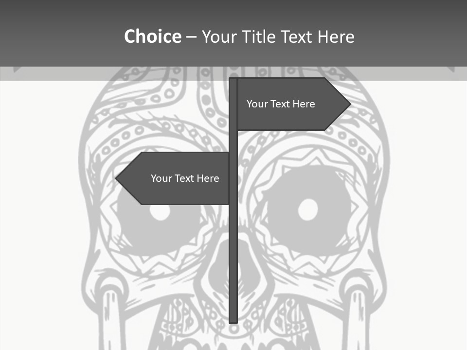 Black And White Symbol Skull PowerPoint Template