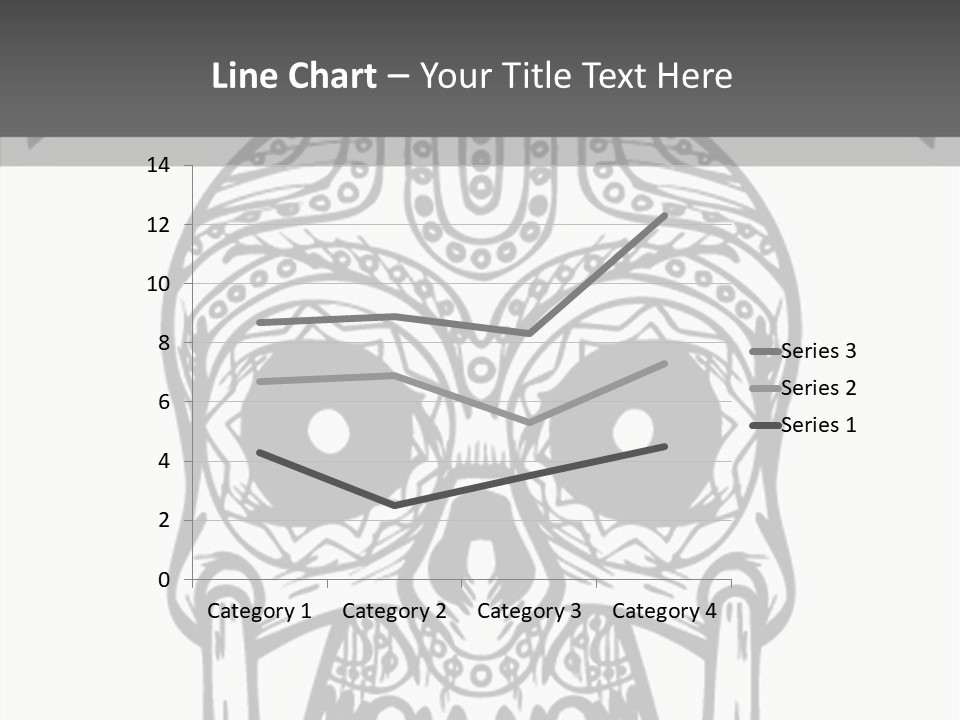 Black And White Symbol Skull PowerPoint Template