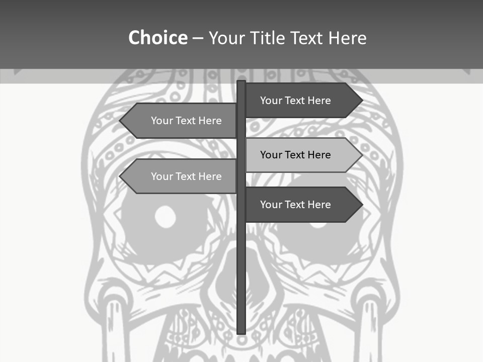 Black And White Symbol Skull PowerPoint Template