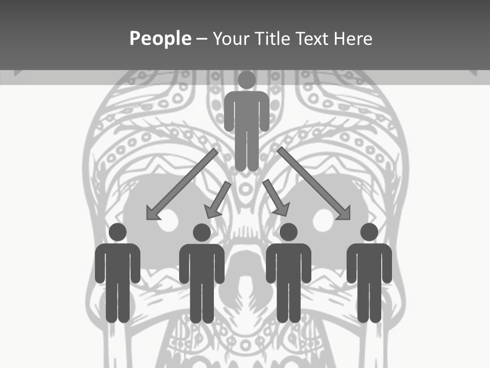 Black And White Symbol Skull PowerPoint Template