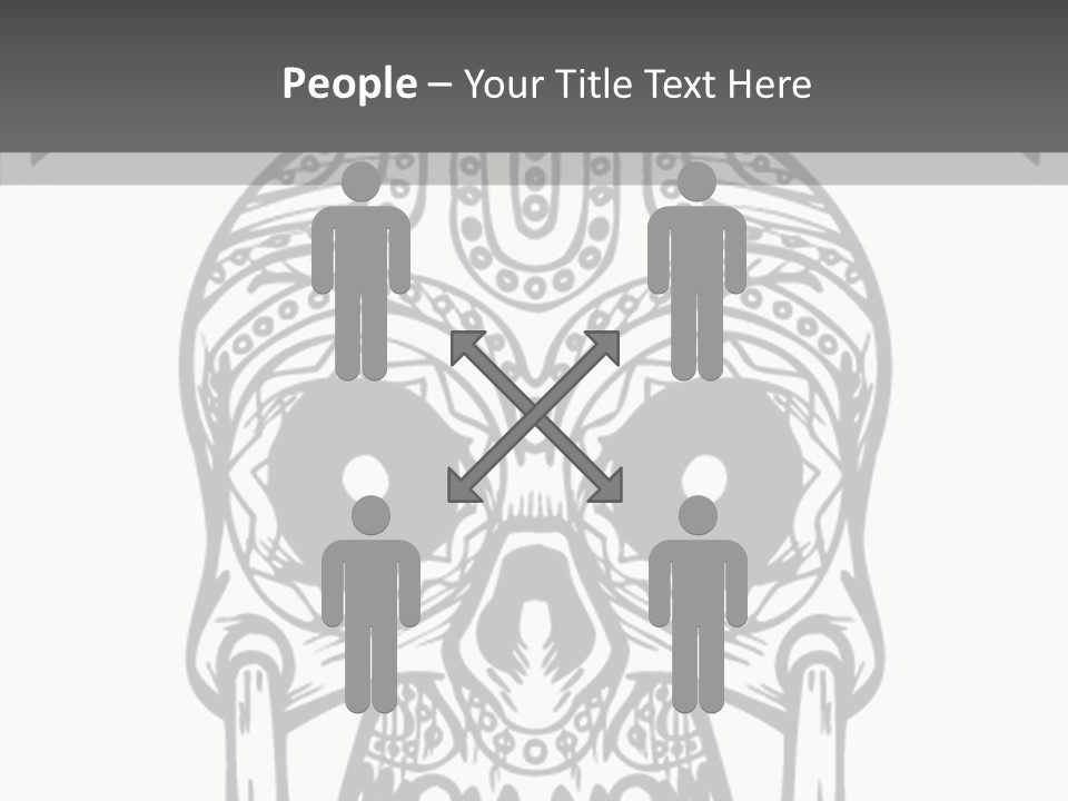 Black And White Symbol Skull PowerPoint Template